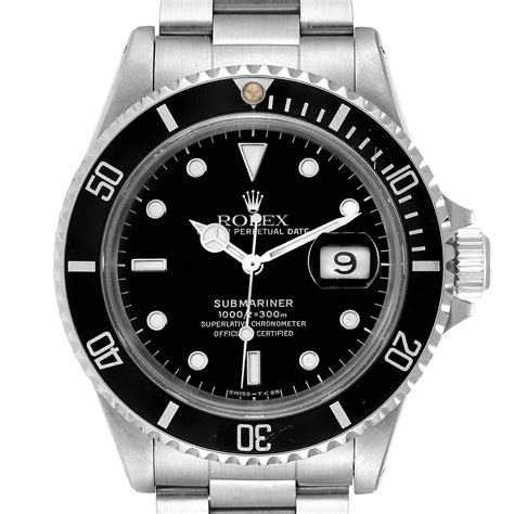 rolex submariner stainless steel black face